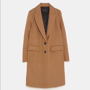 Zara Woman Wool Camel Coat